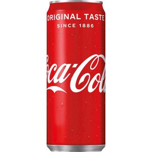 Coca-Cola frisdrank, sleek blik van 33 cl, pak van 24 stuks