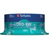 Verbatim DVD rewritable DVD-RW, spindel van 25 stuks