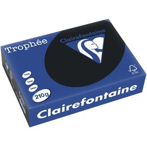 Clairefontaine Trophée Pastel, gekleurd papier, A4, 210 g, 250 vel, zwart