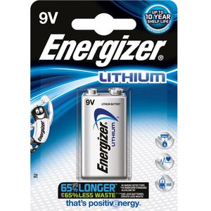 Energizer batterij Lithium 9V, op blister