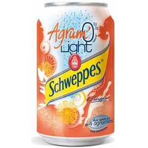 Schweppes Agrum Zero frisdrank, blik van 33 cl, pak van 24 stuks