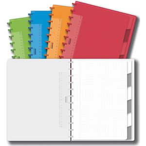 Adoc Colorlines schrift, ft A4, 144 bladzijden,commercieel geruit, geassorteerde kleuren