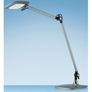 Hansa bureaulamp E-Motion, LED-lamp, zilver