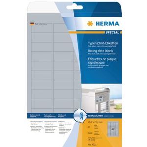 Etiket Herma 4216 105x148mm folie 100stuks zilver