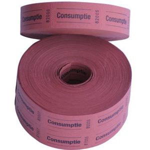 Consumptiebon Combicraft 57x30mm 2zijdig Rood