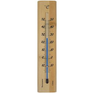 Muurthermometer bamboe H19x4x1 cm