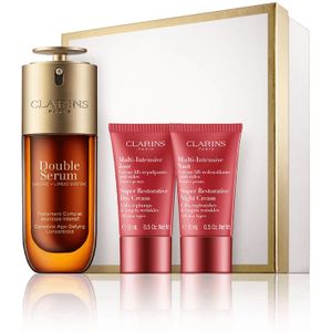 Clarins - Double Serum & Multi-Intensive Set - Oogcrème - 2-Phasen Formule - 22 Plantenextracten