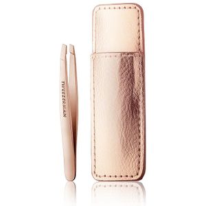 Tweezerman Pincetten Mini Slant Tweezer & Case Rose Gold (2-teilig)