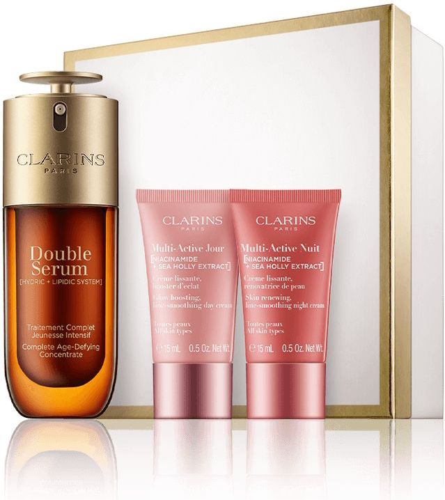 CLARINS Double Serum & Multi-Active Set - Oogverzorging - 2-fasen Formule - 22 Plantenextracten