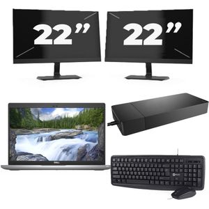 Dell Latitude 5420 - Intel Core i7-11e Generatie - 14 inch - 16GB RAM - 256GB SSD - Windows 11 + 2x 22 inch Monitor Nette Staat