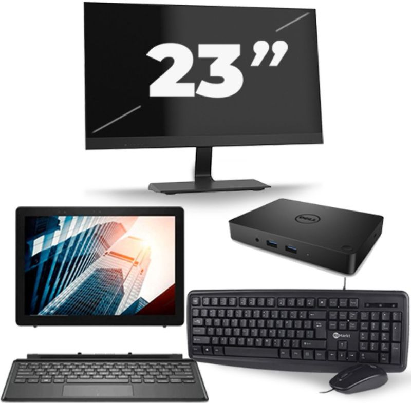 Dell Latitude 5285 - Intel Core i5-7e Generatie - 12 inch - 8GB RAM - 256GB SSD - Windows 11 + 1x 23 inch Monitor Nette Staat