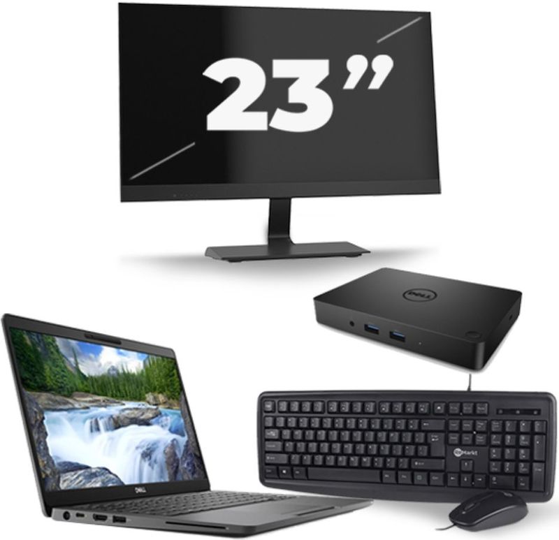 Dell Latitude 5300 - Intel Core i7-8e Generatie - 13 inch - 16GB RAM - 256GB SSD - Windows 11 + 1x 23 inch Monitor Zichtbare schade