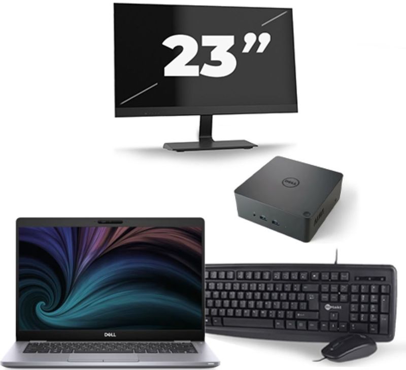 Dell Latitude 5310 - Intel Core i7-10e Generatie - 13 inch - 16GB RAM - 256GB SSD - Windows 11 + 1x 23 inch Monitor Zichtbaar gebruikt