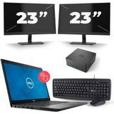 Dell Latitude 7490 - Intel Core i7-8e Generatie - 14 inch - Touch - 16GB RAM - 256GB SSD - Windows 11 + 2x 23 inch Monitor Zichtbaar gebruikt