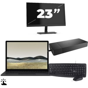 Microsoft Surface Laptop 3 - Intel Core i7-10e Generatie - 15 inch - Touch - 16GB RAM - 256GB SSD - Windows 11 Home + 1x 23 inch Monitor Nette Staat