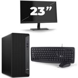 HP EliteDesk 800 G6 Tower - Intel Core i5-10e Generatie - 16GB RAM - 256GB SSD - Windows 11 + 1x 23 inch Monitor Nette Staat