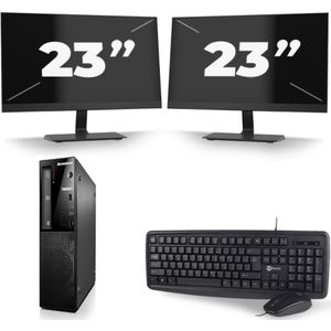 Lenovo ThinkCentre Edge 72 SFF - Intel Core i3-3e Generatie - 8GB RAM - 256GB SSD - Windows 10 + 2x 23 inch Monitor Nette Staat