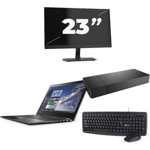 Lenovo ThinkPad X1 Yoga Gen 4 - Intel Core i7-8e Generatie - 14 inch - 16GB RAM - 256GB SSD - Windows 11 Home + 1x 23 inch Monitor Zichtbaar gebruikt