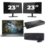 Dell Vostro 3591 - Intel Core i5-10e Generatie - 15 inch - 16GB RAM - 256GB SSD - Windows 11 Home + 2x 23 inch Monitor Nette Staat