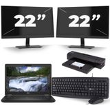 Dell Latitude 5491 - Intel Core i5-8e Generatie - 14 inch - 16GB RAM - 256GB SSD - Windows 11 + 2x 22 inch Monitor Nette Staat