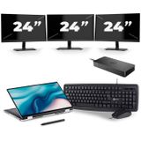 Dell Latitude 9510 - Intel Core i7-10e Generatie - 15 inch - 16GB RAM - 512GB SSD - Windows 11 + 3x 24 inch Monitor Nette Staat