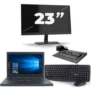 Lenovo ThinkPad X260 - Intel Core i7-6e Generatie - 12 inch - 16GB RAM - 256GB SSD - Windows 11 + 1x 23 inch Monitor Zichtbare schade