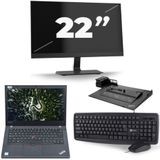 Lenovo ThinkPad T470 - Intel Core i7-6e Generatie - 14 inch - 16GB RAM - 256GB SSD - Windows 11 + 1x 22 inch Monitor Zichtbare schade