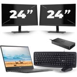 Dell Latitude 7370 - Intel Core m7-6e Generatie - 13 inch - 8GB RAM - 256GB SSD - Windows 11 Home + 2x 24 inch Monitor Zichtbare schade