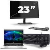 HP ProBook 430 G6 - Intel Core i3-8e Generatie - 13 inch - 8GB RAM - 256GB SSD - Windows 11 + 1x 23 inch Monitor Zichtbaar gebruikt