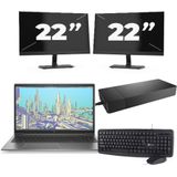 HP ZBook Firefly 15 G8 - Intel Core i7-11e Generatie - 15 inch - 16GB RAM - 256GB SSD - Windows 11 Home + 2x 22 inch Monitor Zichtbare schade