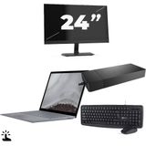 Microsoft Surface Laptop 2 - Intel Core i7-8e Generatie - 12 inch - Touch - 8GB RAM - 256GB SSD - Windows 11 Home + 1x 24 inch Monitor Zichtbaar gebruikt