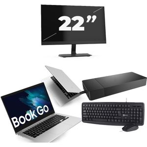 Microsoft Surface Go - Intel Core i5-10e Generatie - 10 inch - 8GB RAM - 64GB SSD - Windows 11 Home + 1x 22 inch Monitor Zichtbaar gebruikt