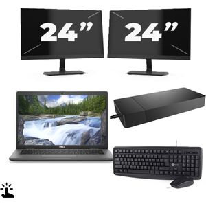 Dell Latitude 7330 - Intel Core i7-12e Generatie - 13 inch - Touch - 32GB RAM - 256GB SSD - Windows 11 Home + 2x 24 inch Monitor Nette Staat