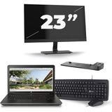 HP ZBook 17 G3 - Intel Core i7-6e Generatie - 17 inch - 16GB RAM - 512GB SSD - Windows 11 + 1x 23 inch Monitor Zichtbaar gebruikt