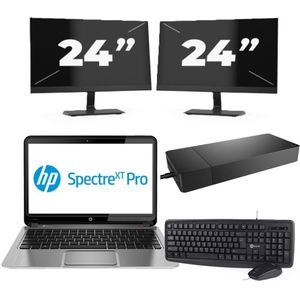 Chuwi CoreBook Pro - Intel Core i3-6e Generatie - 13 inch - 8GB RAM - 256GB SSD - Windows 11 Home + 2x 24 inch Monitor Zichtbare schade