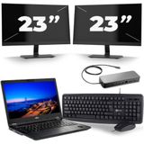 Fujitsu LifeBook E549 - Intel Core i5-8e Generatie - 14 inch - 16GB RAM - 256GB SSD - Windows 11 + 2x 23 inch Monitor Nette Staat