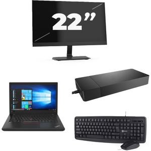 Lenovo ThinkPad A485 - AMD Ryzen 5 2500U - 14 inch - 8GB RAM - 256GB SSD - Windows 10 + 1x 22 inch Monitor Zichtbaar gebruikt