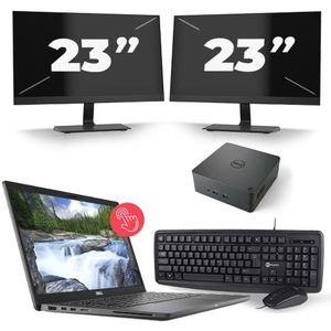 Dell Latitude 7310 - Intel Core i5-10e Generatie - 13 inch - 16GB RAM - 512GB SSD - Windows 11 Home + 2x 23 inch Monitor Nette Staat