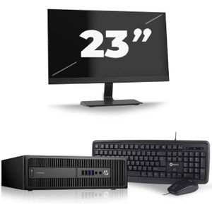 HP ProDesk 600 G2 SFF - Intel Core i7-6e Generatie - 16GB RAM - 512GB SSD - Windows 11 + 1x 23 inch Monitor Nette Staat