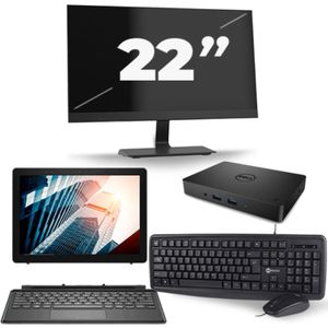 Dell Latitude 5285 - Intel Core i5-7e Generatie - 12 inch - 8GB RAM - 256GB SSD - Windows 11 + 1x 22 inch Monitor Nette Staat