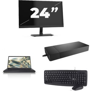 Fujitsu Lifebook A3510 - Intel Core i3-10e Generatie - 15 inch - 16GB RAM - 256GB SSD - Windows 11 Home + 1x 24 inch Monitor Nette Staat