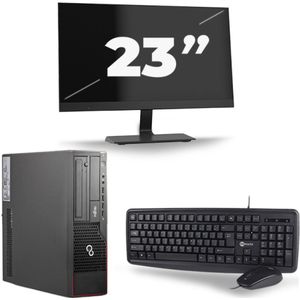 Fujitsu Esprimo E700 SFF - Intel Core i3-2e Generatie - 8GB RAM - 256GB SSD - Windows 10 + 1x 23 inch Monitor Nette Staat