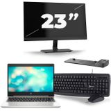 HP ProBook 440 G7 - Intel Core i5-10e Generatie - 14 inch - 8GB RAM - 512GB SSD - Windows 11 + 1x 23 inch Monitor Zichtbare schade