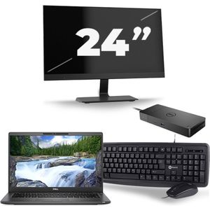 Dell Latitude 7420 - Intel Core i7-11e Generatie - 14 inch - 16GB RAM - 256GB SSD - Windows 11 Home + 1x 24 inch Monitor Zichtbaar gebruikt