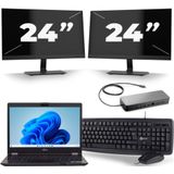 Fujitsu LifeBook U749 - Intel Core i5-8e Generatie - 14 inch - 16GB RAM - 256GB SSD - Windows 11 + 2x 24 inch Monitor Zichtbare schade