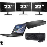 Microsoft Surface Laptop 4 - Intel Core i7-11e Generatie - 13 inch - Touch - 16GB RAM - 256GB SSD - Windows 11 Home + 3x 22 inch Monitor Zichtbare schade