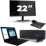 Lenovo ThinkPad L490 - Intel Core i5-8e Generatie - 14 inch - 16GB RAM - 256GB SSD - Windows 11 + 1x 22 inch Monitor Nette Staat