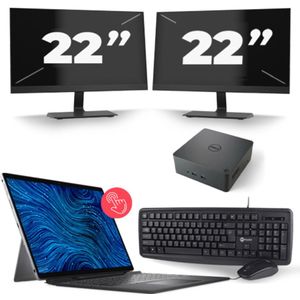 Dell Latitude 7320 - Intel Core i7-11e Generatie - 13 inch - 32GB RAM - 256GB SSD - Windows 11 Home + 2x 22 inch Monitor Zichtbare schade