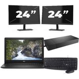 Dell Vostro 3580 - Intel Core i3-8e Generatie - 15 inch - 8GB RAM - 256GB SSD - Windows 11 Home + 2x 24 inch Monitor Nette Staat