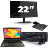 Lenovo ThinkPad L470 - Intel Core i3-7e Generatie - 14 inch - 8GB RAM - 256GB SSD - Windows 11 + 1x 22 inch Monitor Zichtbaar gebruikt